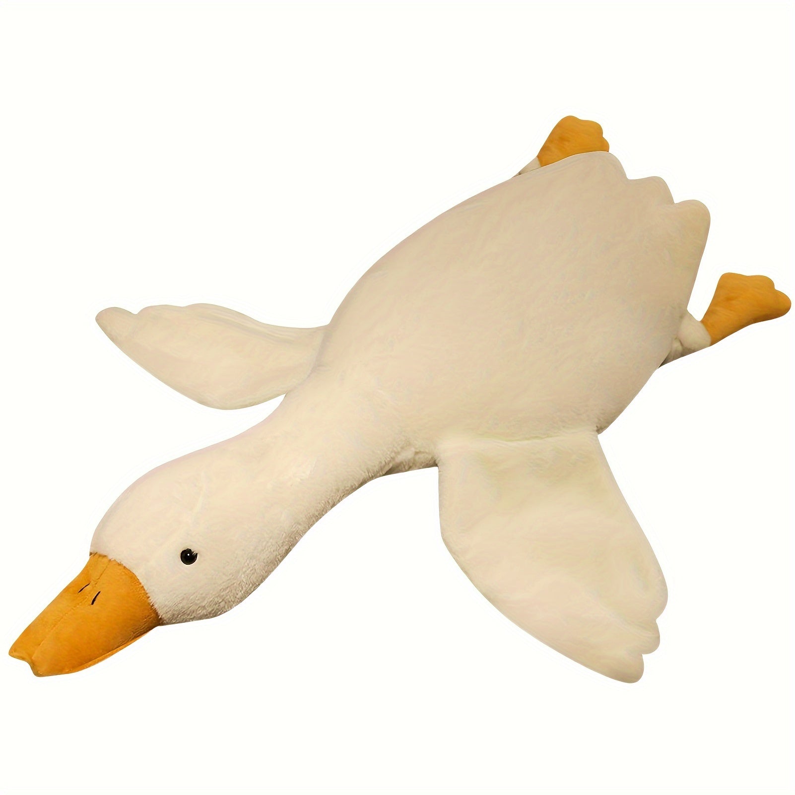 Soft White Duck Plush Toy –  Swan Goose Stuffed Animal & Fluffy Floor Mat for Kids’ Room and Home Décor (0-3 years)