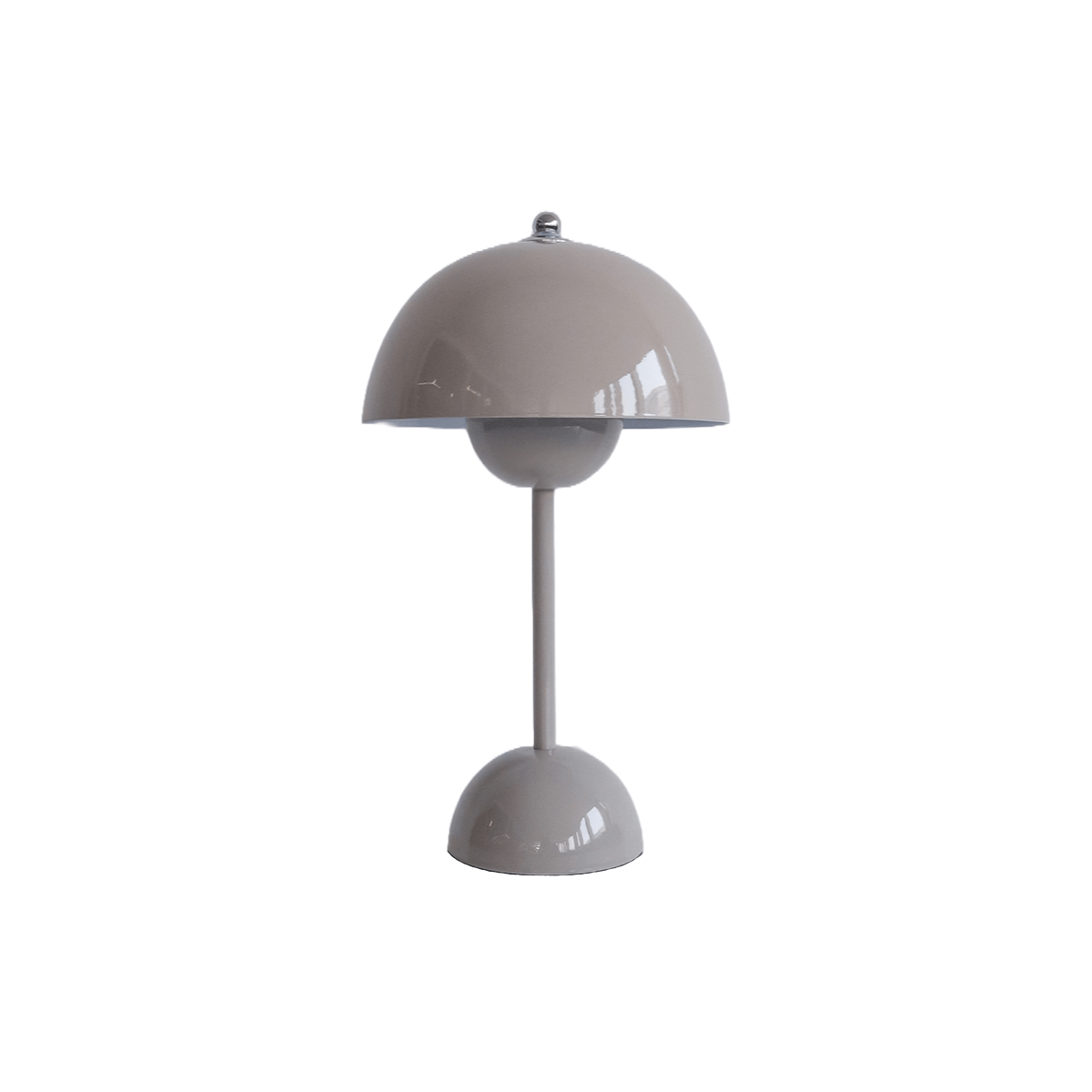 Gray table lamp on a white background