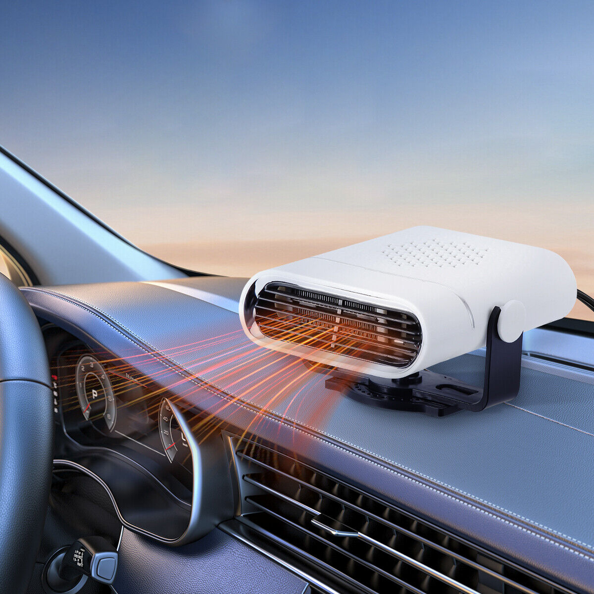 12V Portable Car Heater and Window Defroster - 150W Compact Heating and Cooling Fan for Instant Comfort 0