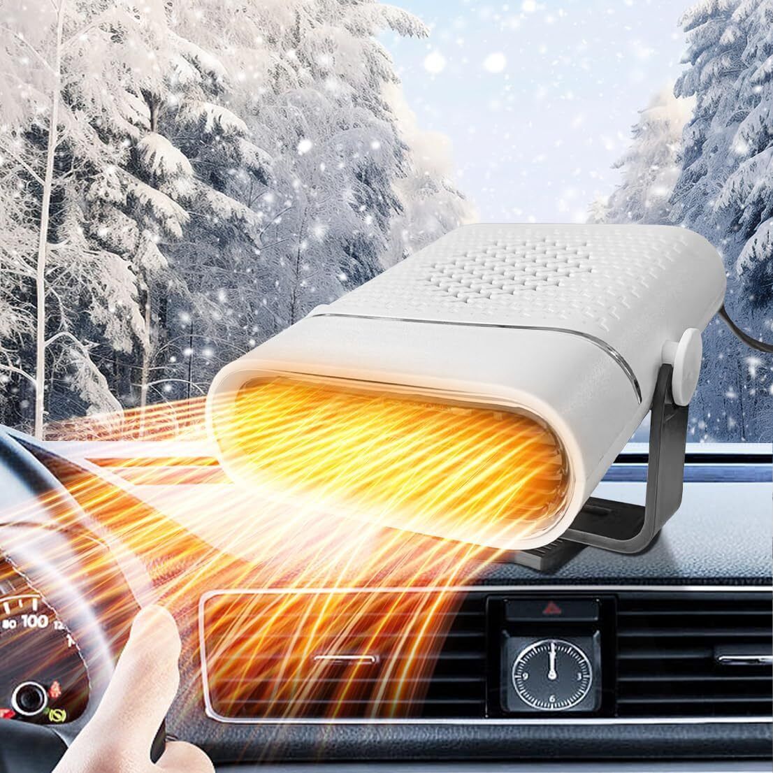 12V Portable Car Heater and Window Defroster - 150W Compact Heating and Cooling Fan for Instant Comfort 3