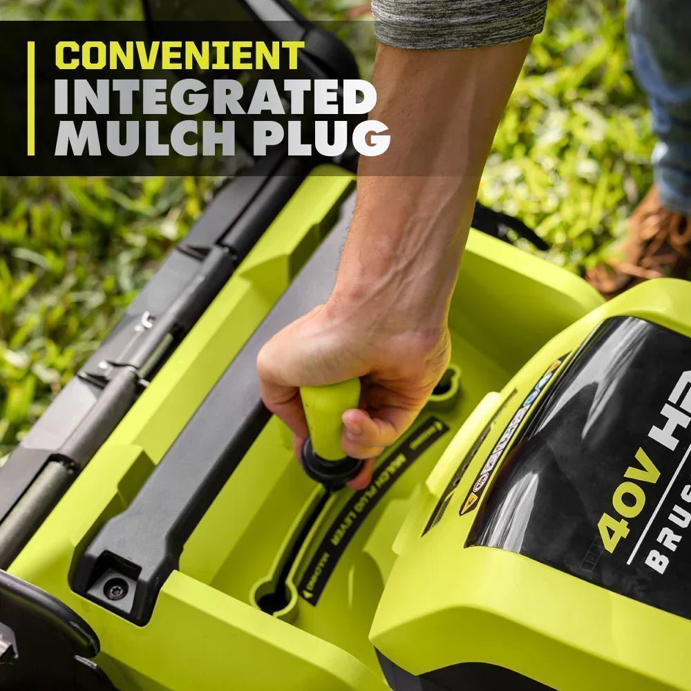 RYOBI 40v Hp brushless 21″ self-propelled AWD dual-blade mower kit