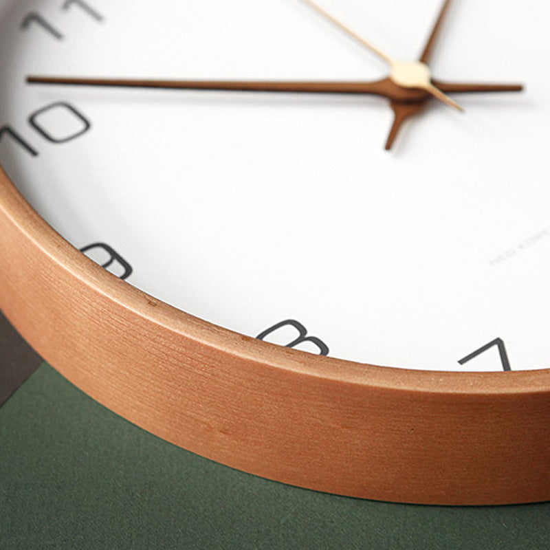 Elegant Wooden Wall Clock – Quiet & Stylish Design for Living Room, Bedroom, or Office