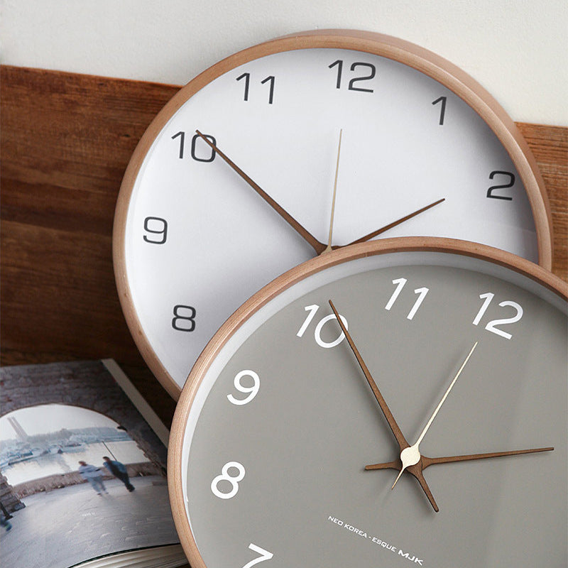 Elegant Wooden Wall Clock – Quiet & Stylish Design for Living Room, Bedroom, or Office