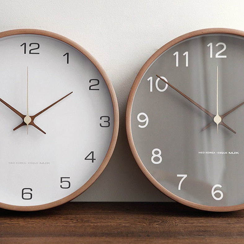 Elegant Wooden Wall Clock – Quiet & Stylish Design for Living Room, Bedroom, or Office