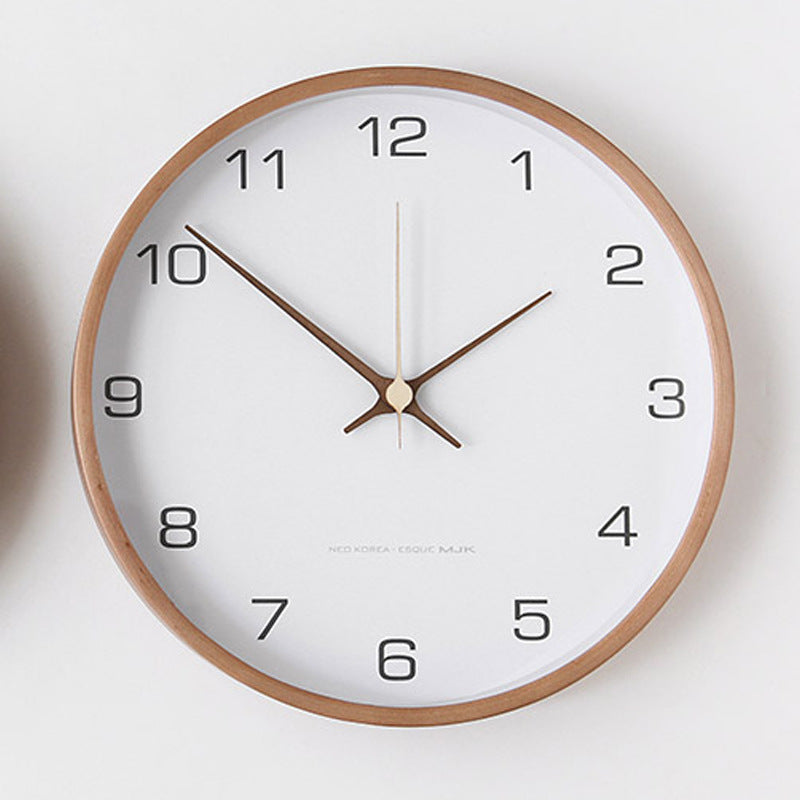 Elegant Wooden Wall Clock – Quiet & Stylish Design for Living Room, Bedroom, or Office