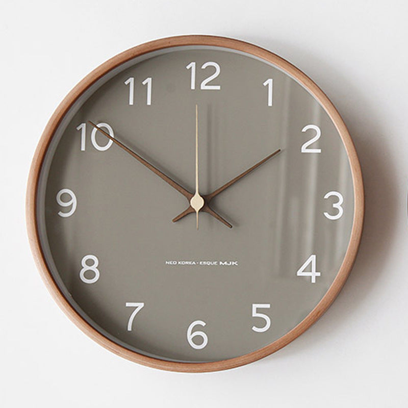 Elegant Wooden Wall Clock – Quiet & Stylish Design for Living Room, Bedroom, or Office