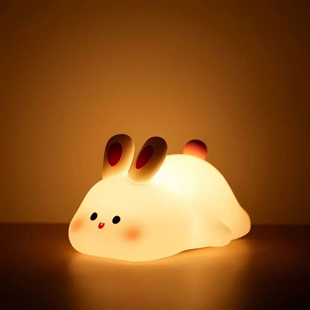Cute Animal Night Light – Soft Silicone Kids’ Lamp with Color Change & Rechargeable Design