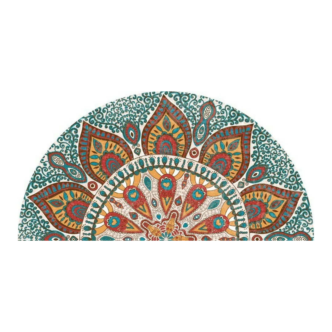 Super Absorbent Semi-Circular Rug – Stylish Design for Home, Easy to Clean, Stain-Resistant, Ideal for Hallways and Living Rooms 9