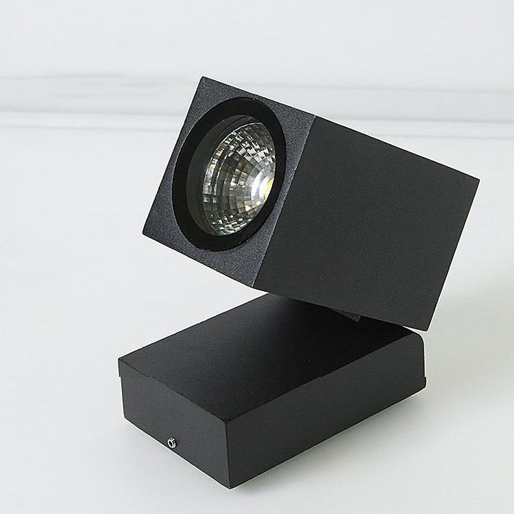 Black square spotlight on a white background