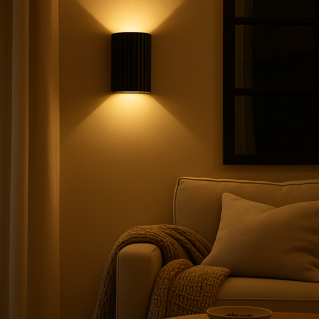 Sculptural LED Wall Light – Minimalist Modern Lamp with Soft Up & Down Lighting 2