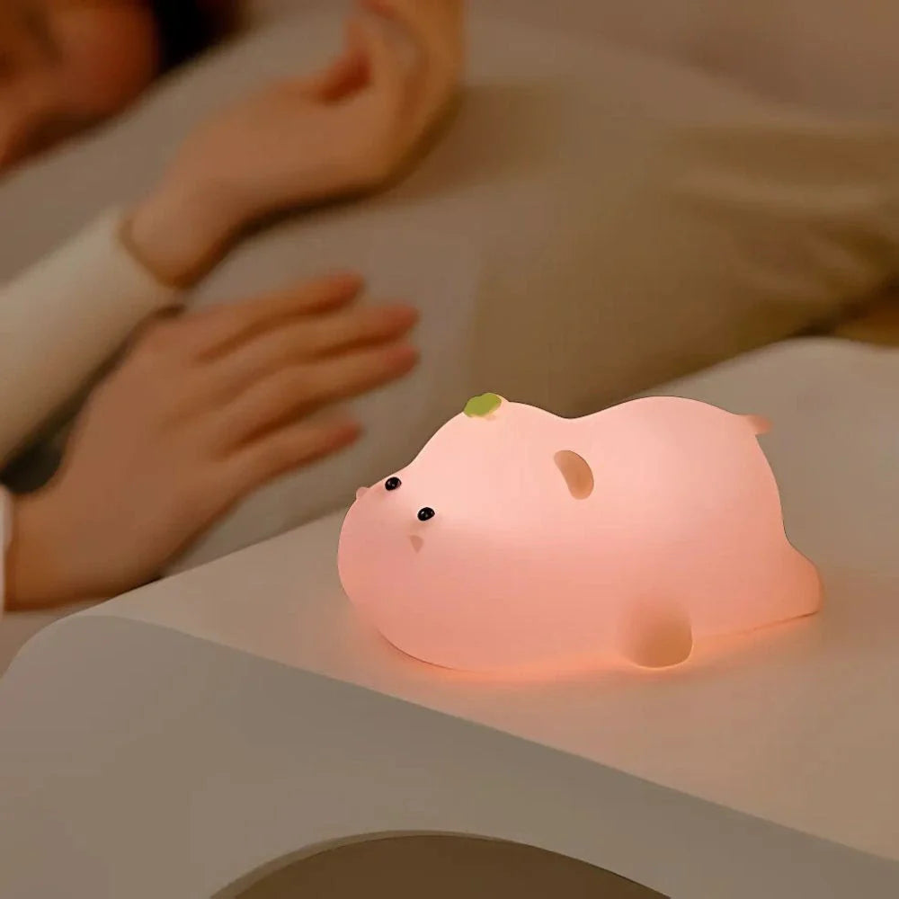Cute Animal Night Light – Soft Silicone Kids’ Lamp with Color Change & Rechargeable Design