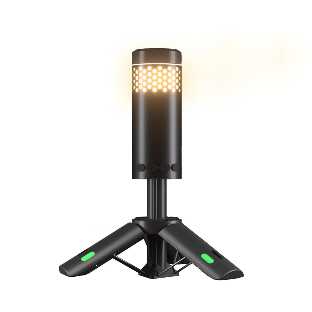 Black outdoor lamp with a hexagonal pattern on a white background