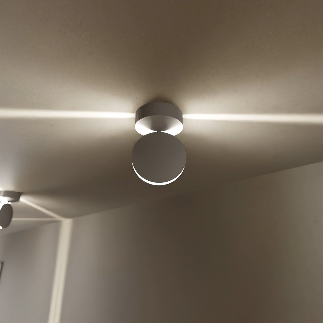 360° Adjustable LED Wall Light – Modern Minimalist Wall Lamp in Matt White for Living Room, Bedroom, Office 2