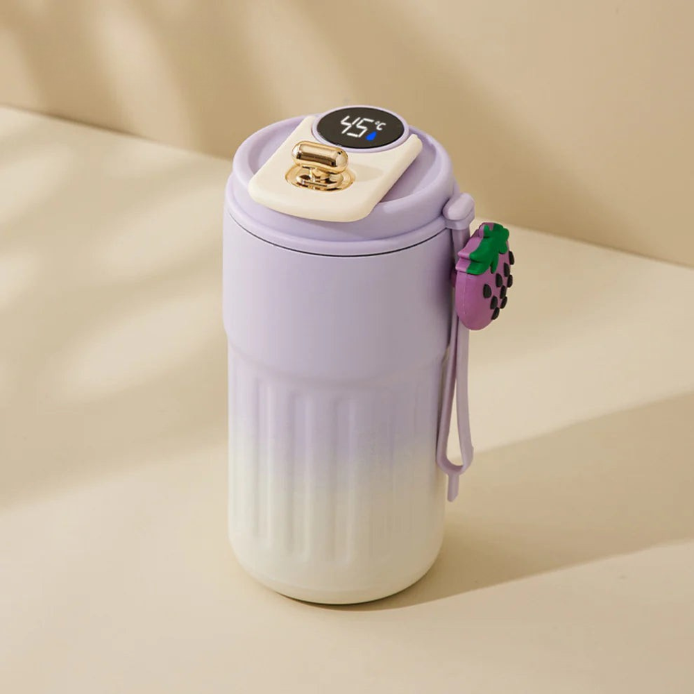 Insulated Travel Mug with LED Temperature Display - Reusable Coffee Cup, Double-Walled Thermos for Hot and Cold Beverages 5