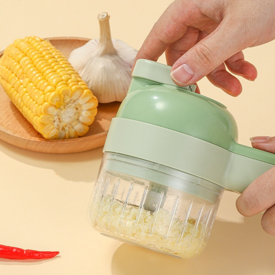 4-in-1 Vegetable Chopper with Stainless Steel Blades – Ergonomic Design for Quick and Easy Vegetable Dicing and Cutting 6