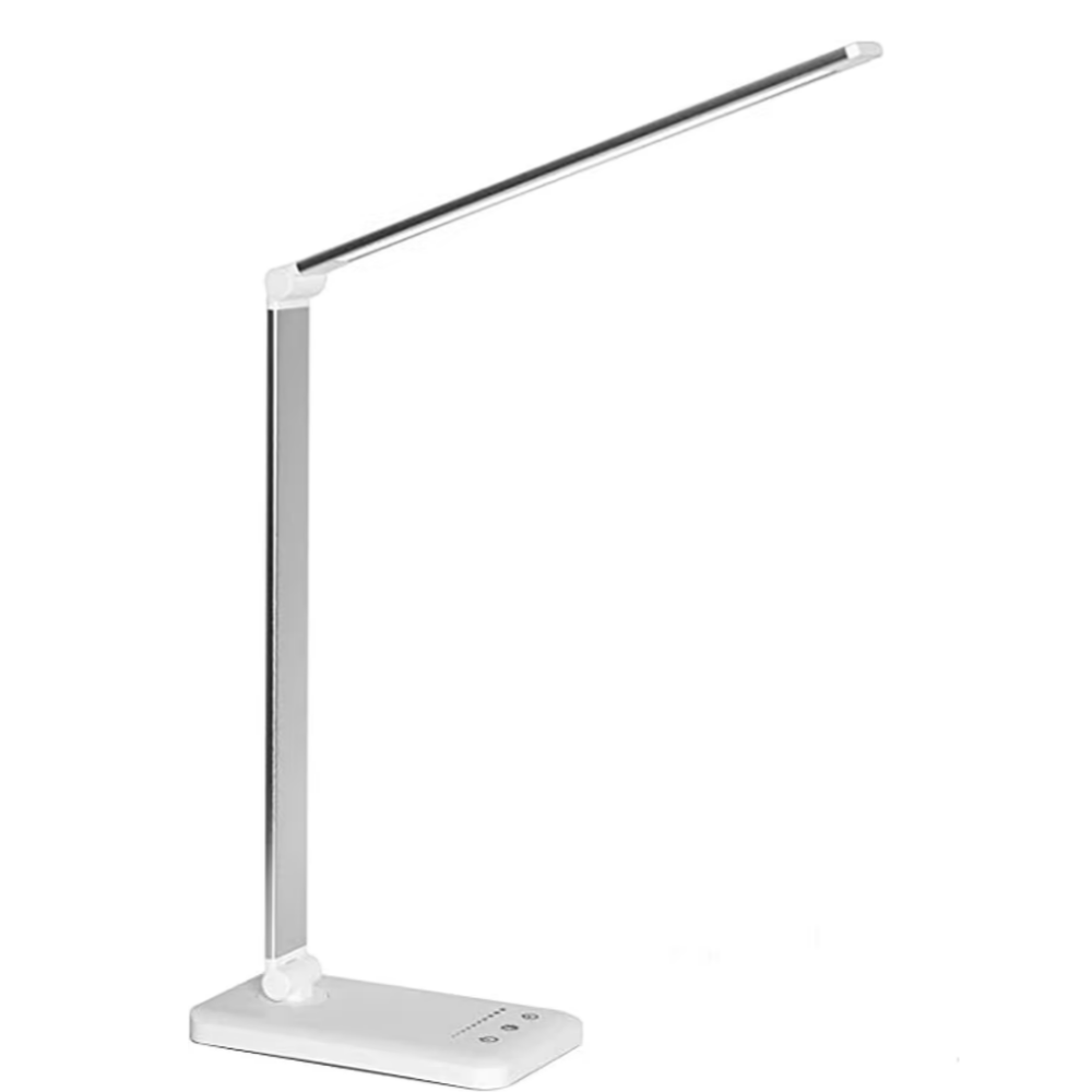 White LED desk lamp on a white background