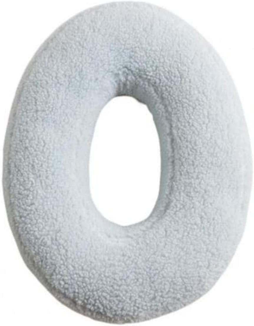 Gray donut pillow on a white background