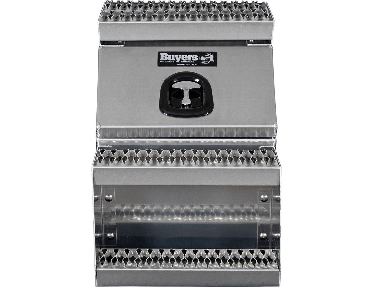 Buyers Products 28-in x 24-in x 18-in Smooth Aluminum Step Box Truck Tool Box 1705281