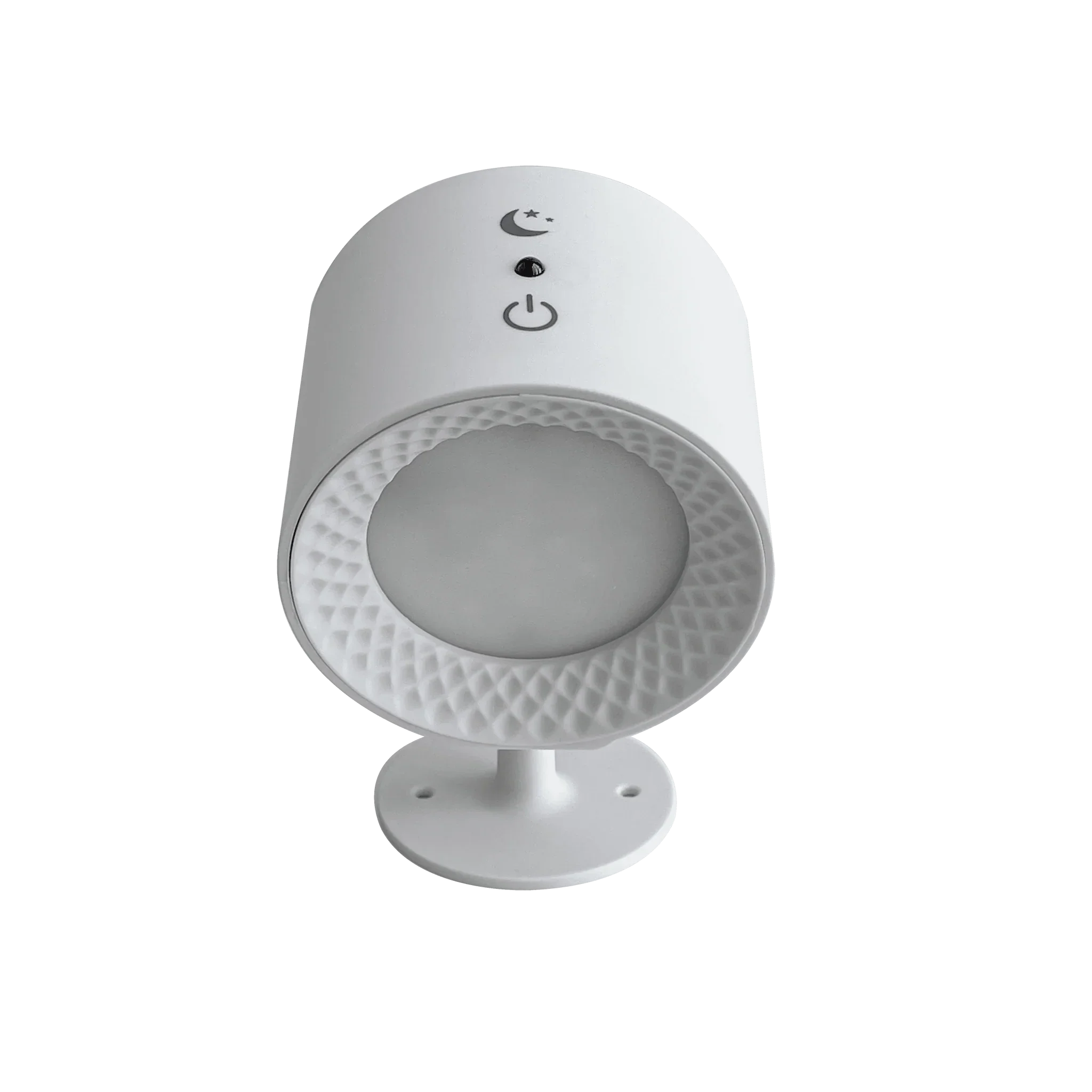 White night light with control buttons on a white background