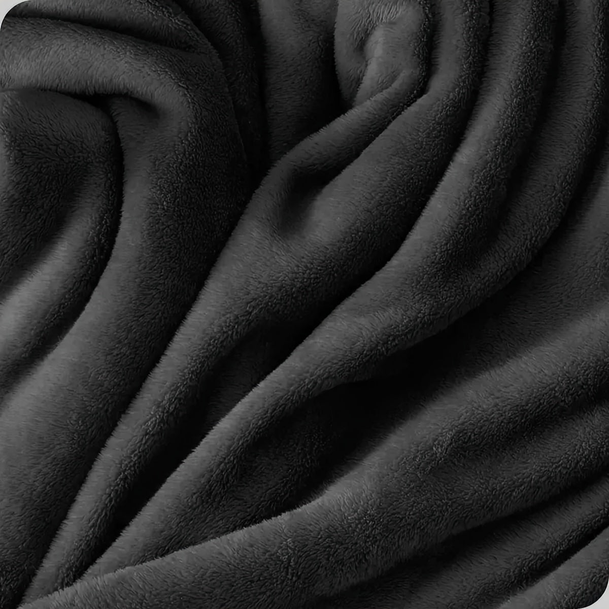 Close-up of dark gray fabric with a soft texture