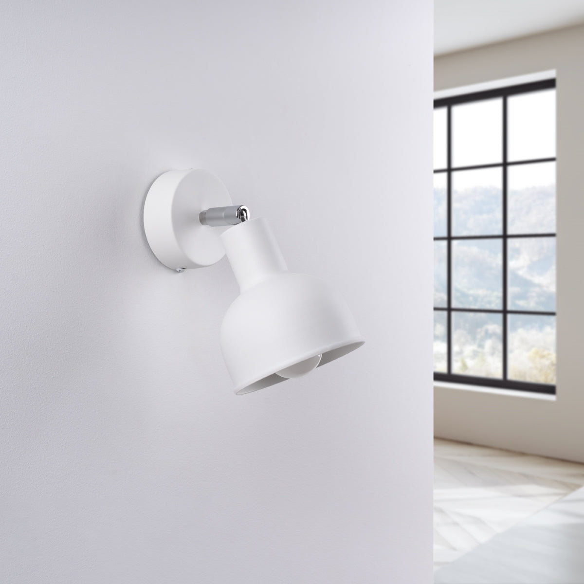 Adjustable White Bell Wall Light – Modern Minimalist Wall Lamp for Living Room, Bedroom, and Office 0