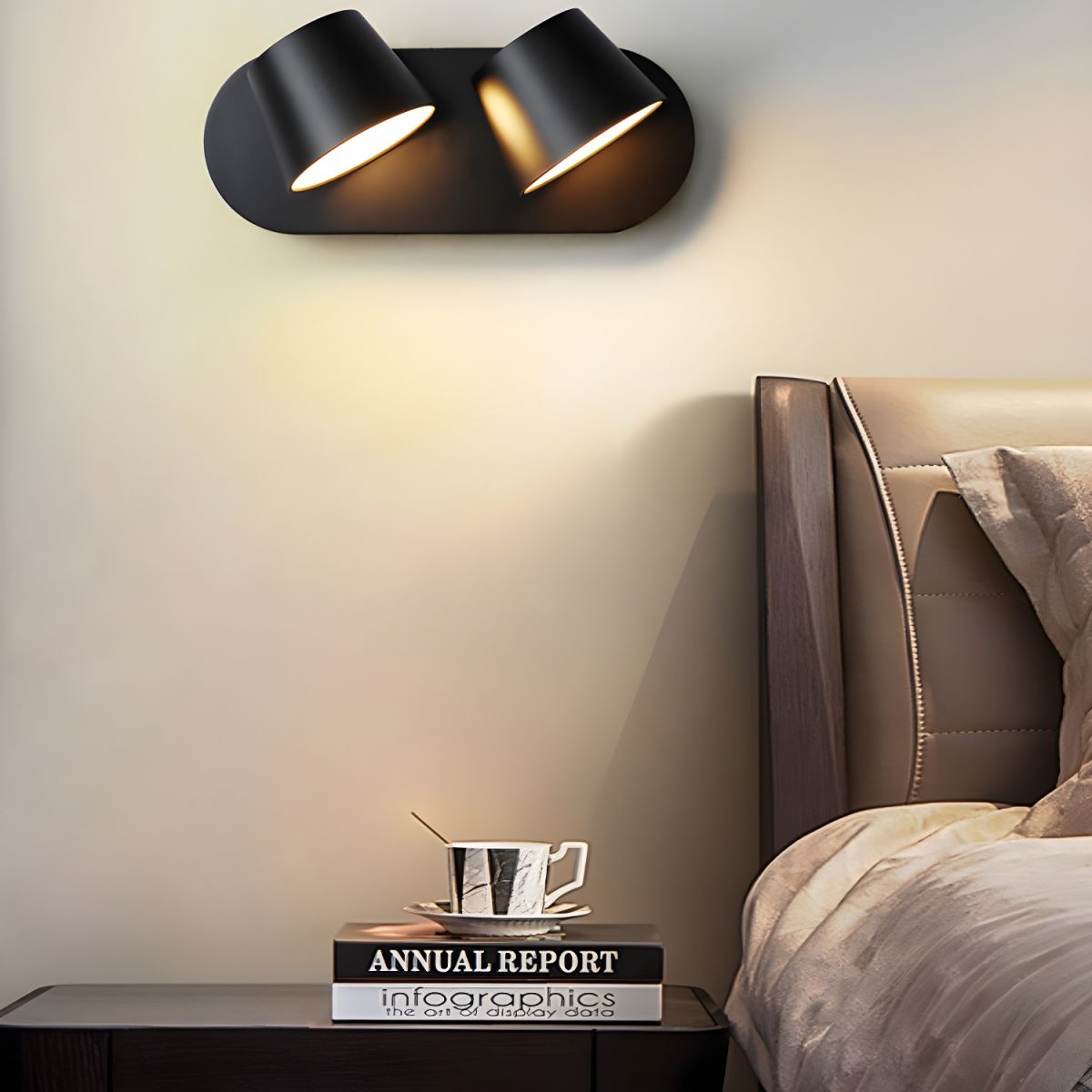 Angle Adjustable LED Wall Lamp with 360° Rotation – Modern Wall Sconce Lighting for Reading, Metal and Acrylic Design 8