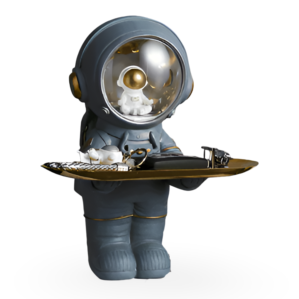 Astronaut Storage Tray with Resin Surface – Stylish Space-Saving Organizer for Keys and Essentials 9