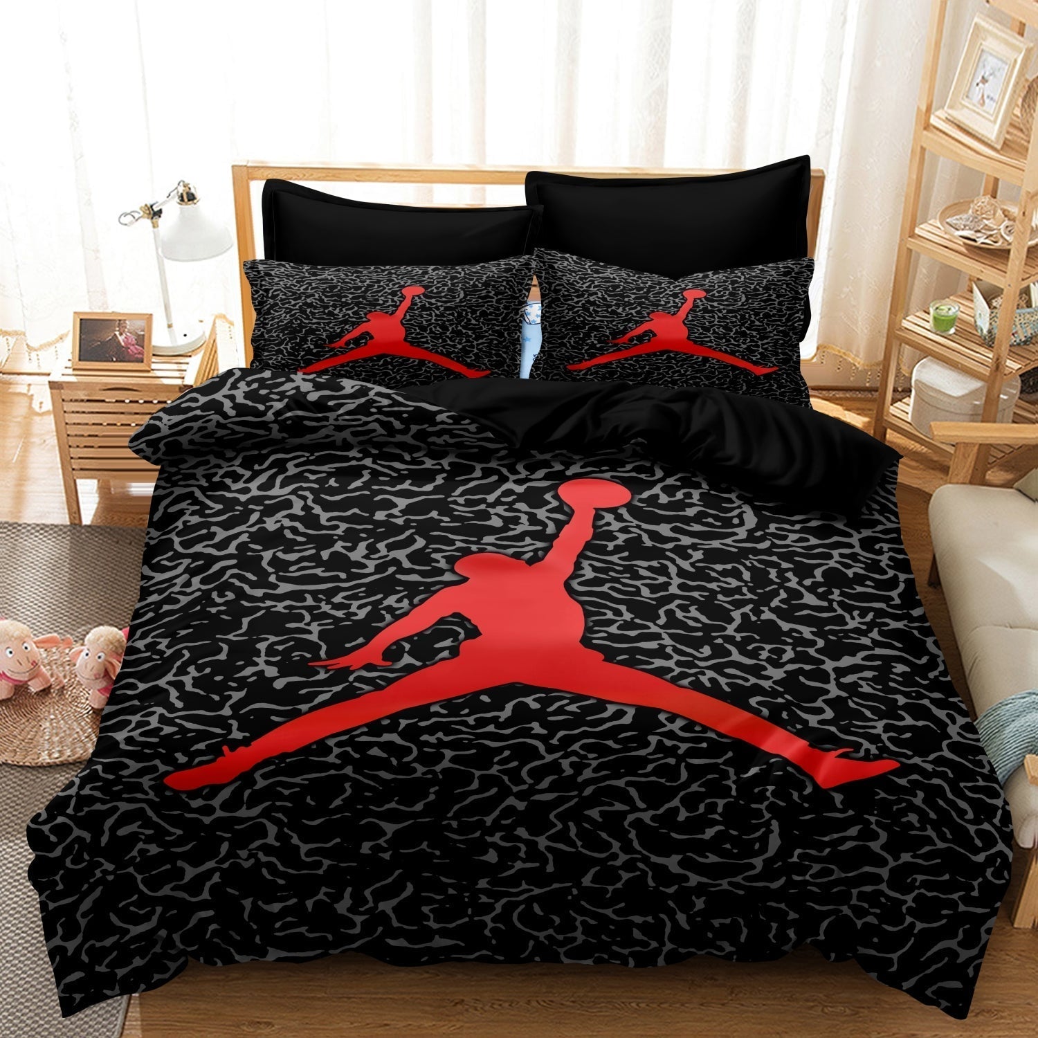 Basketball Duvet Cover Bedding Set for Kids and Teens – Soft Fabric, Vibrant Design 0