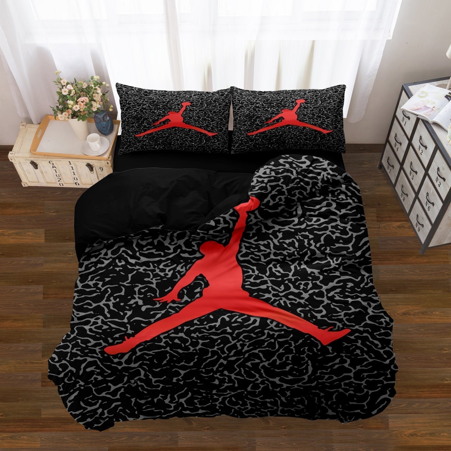 Basketball Duvet Cover Bedding Set for Kids and Teens – Soft Fabric, Vibrant Design 1