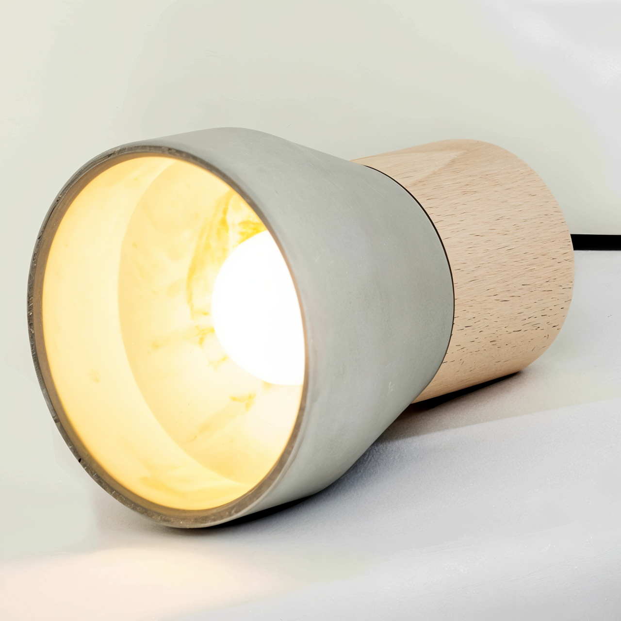 Black Pendant Light – Modern Adjustable Hanging Light with Concrete and Wooden Accents for Kitchen Pendant Lighting 3