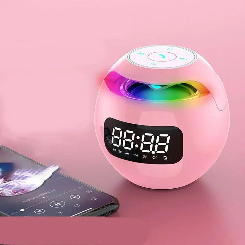 Bluetooth 5.0 Alarm Clock Speaker with LED Night Light and 2200mAh Battery – Multifunctional Digital Clock and Sound System 0