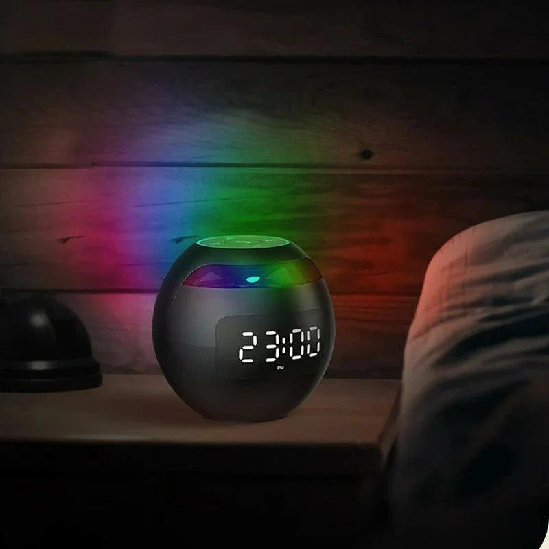 Bluetooth 5.0 Alarm Clock Speaker with LED Night Light and 2200mAh Battery – Multifunctional Digital Clock and Sound System 2