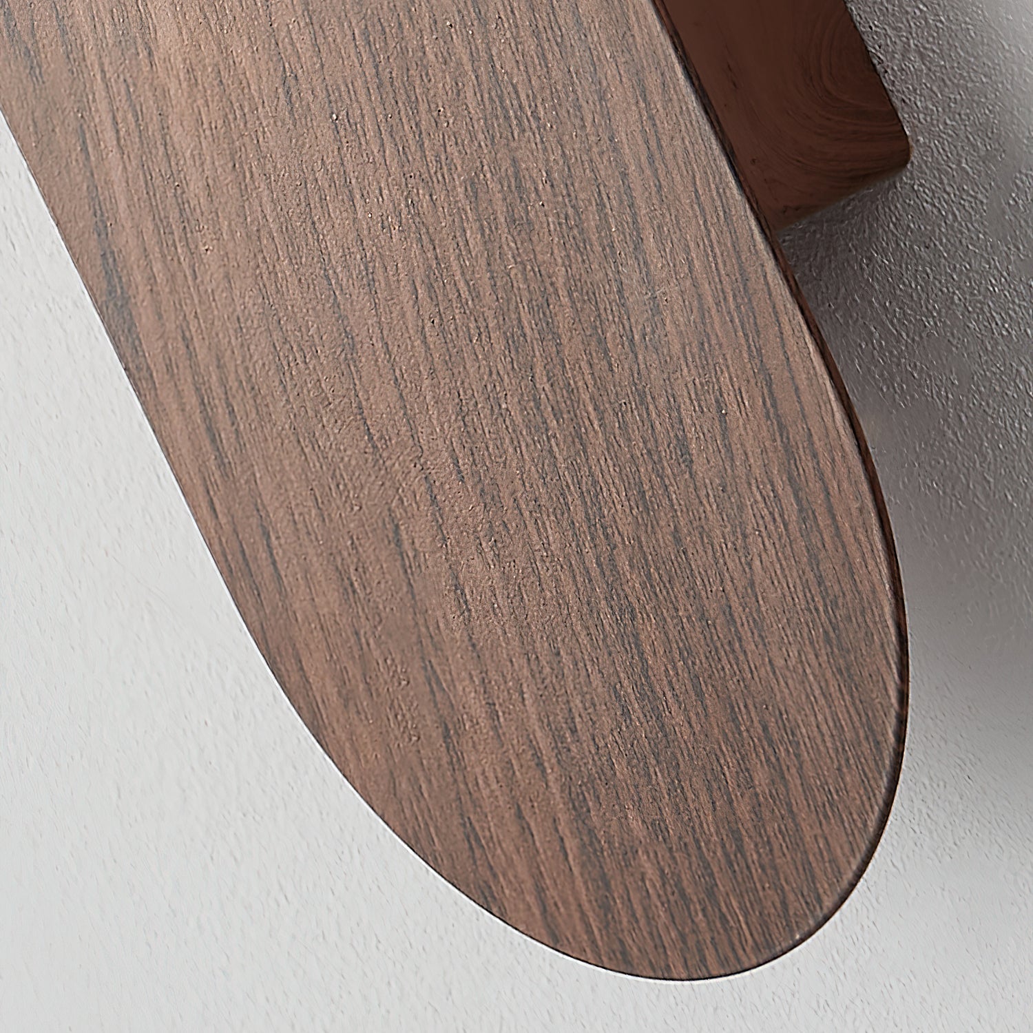 Wooden surface with a smooth finish on a white background