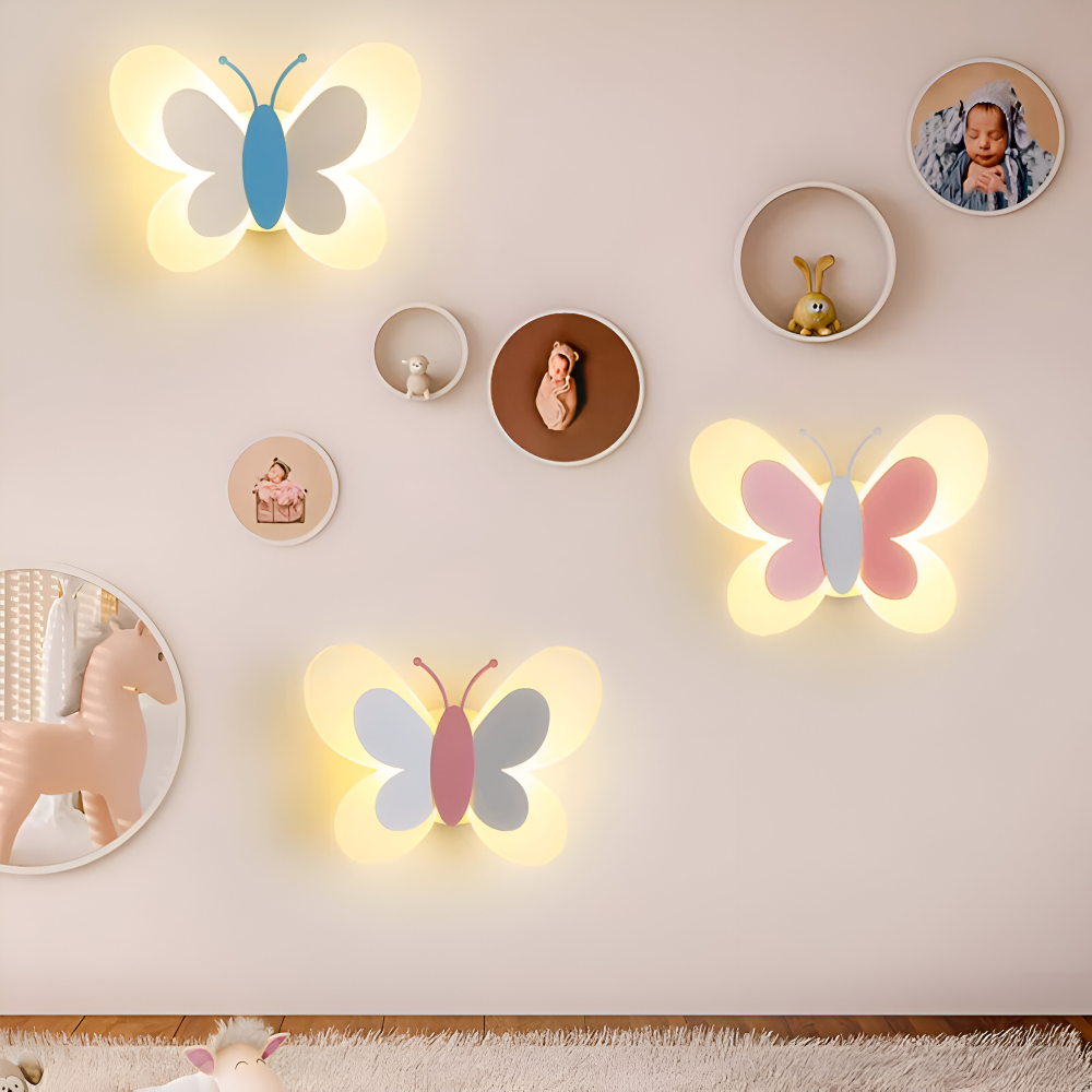 Colorful Acrylic Butterfly Wall Light – LED Indoor Lighting for Kids' Rooms, Energy Efficient and Safe with Customizable Lighting 1