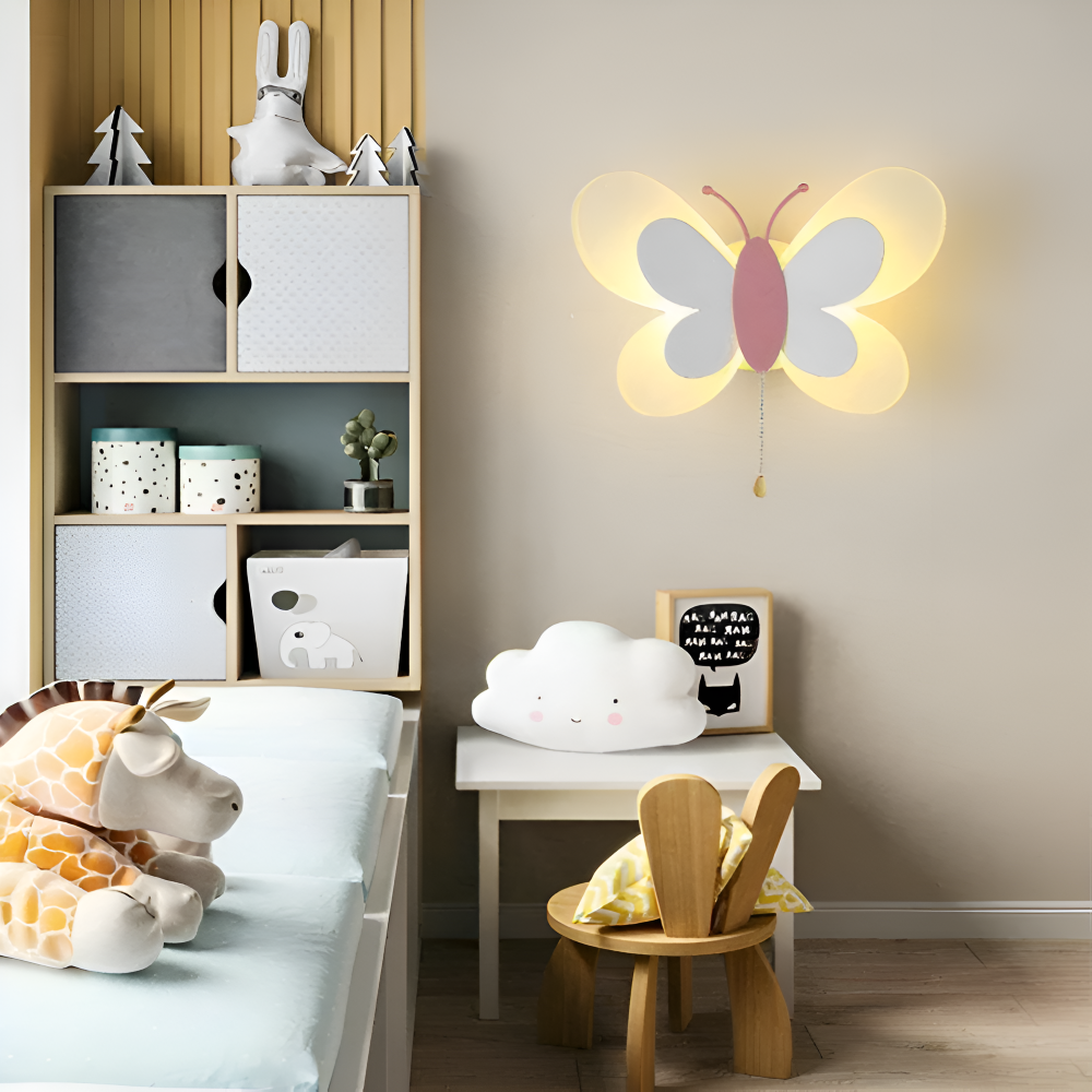 Colorful Acrylic Butterfly Wall Light – LED Indoor Lighting for Kids' Rooms, Energy Efficient and Safe with Customizable Lighting 3