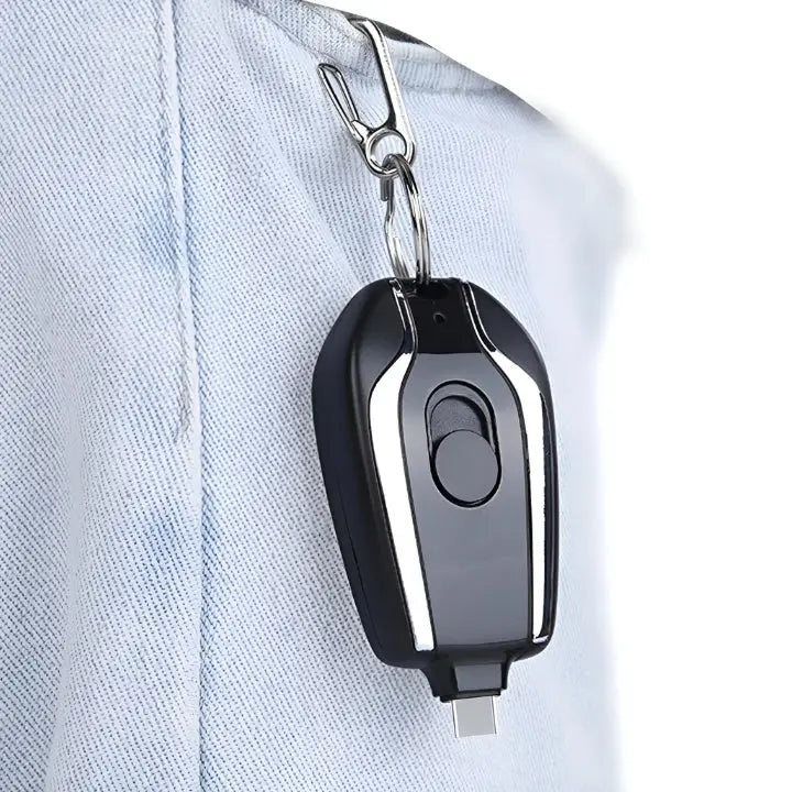 Compact Keychain Power Bank – 1500mAh Portable Charger with Fast Charging for iOS and Type-C Devices 1