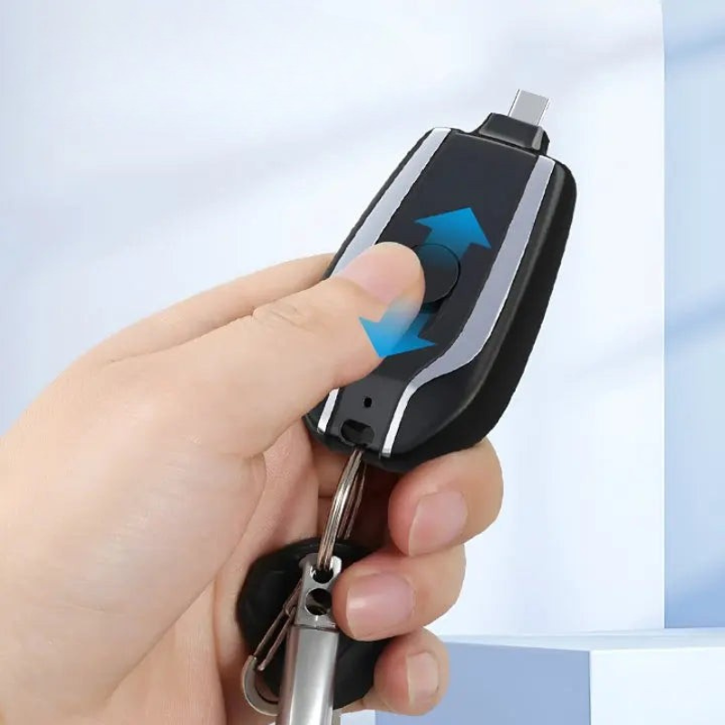 Compact Keychain Power Bank – 1500mAh Portable Charger with Fast Charging for iOS and Type-C Devices 4