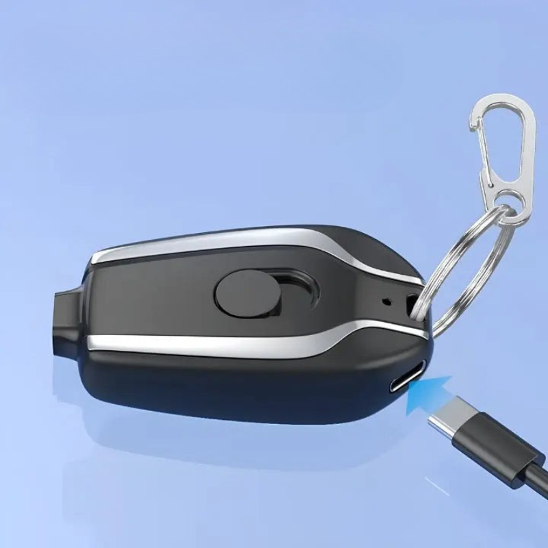 Compact Keychain Power Bank – 1500mAh Portable Charger with Fast Charging for iOS and Type-C Devices 6