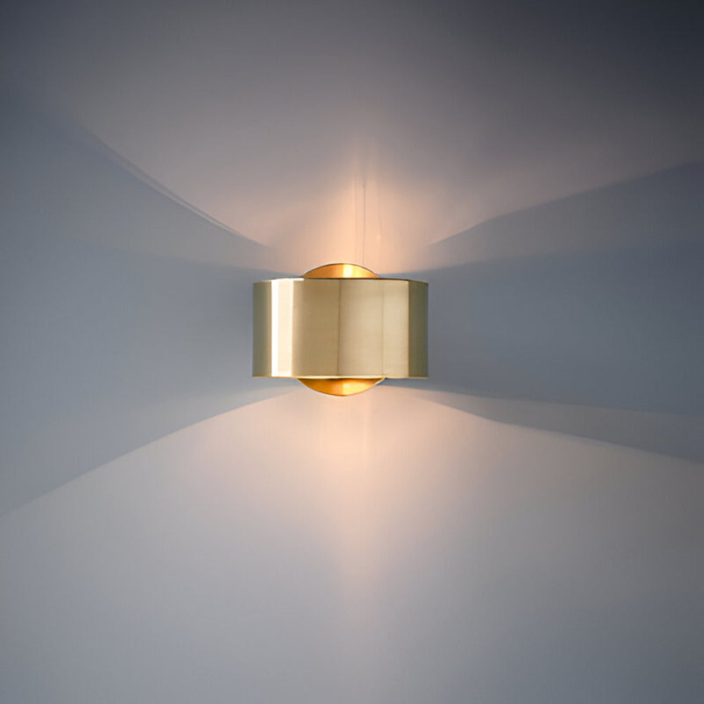 Contemporary Gold Drum Wall Lamp – Elegant Iron Wall Sconce Lighting for Modern Home Décor 3