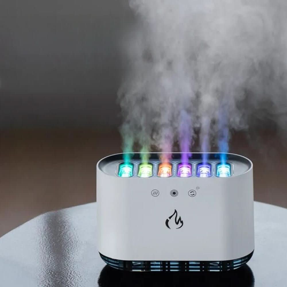 Cool Mist Humidifier for Bedroom with 6 Nozzles and 7 LED Colors - Quiet Air Humidifier for Fresh Indoor Atmosphere 0