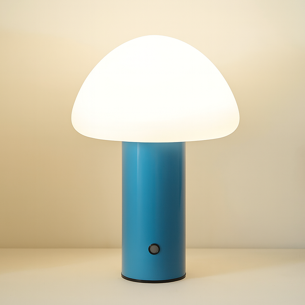 Cordless LED Table Lamp with Mushroom Design – Rechargeable Bedside Table Lamp for Soft Illumination and Portable Use 1