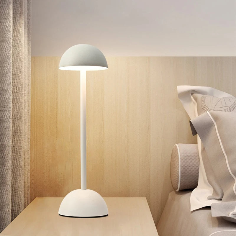 Cordless Nordic Minimalist Table Lamp with Customizable Lighting – Rechargeable Iron Design 4