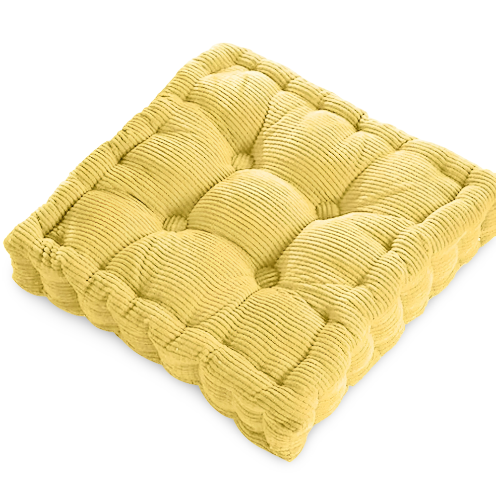 Corduroy Floor Pillow – Stylish 40x40 cm Meditation Cushion for Yoga and Relaxation, Durable Cotton Design 12