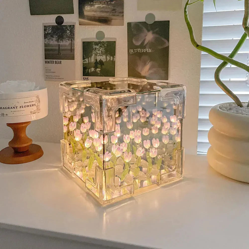DIY Tulip Lamp with Soft Lighting – Elegant Design for Stress Relief and Relaxation, Perfect Home Decor and Unique Gift Idea 2