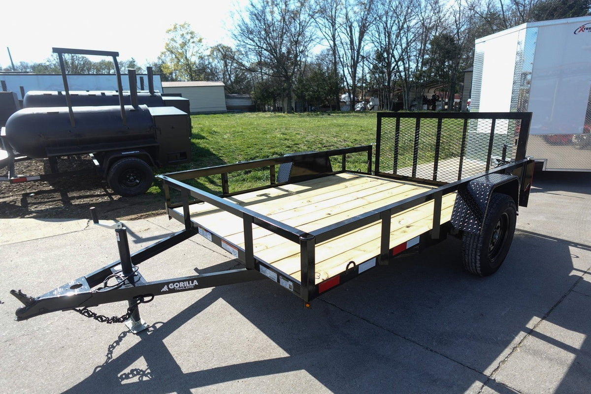 6′ 4″ x 10 Utility Trailer Dovetail Powder Coated With Gate 3,500lb Axle