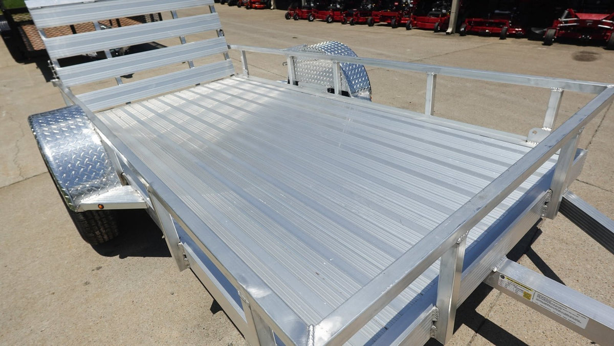 5′ x 10′ Aluminum Utility Trailer with Gate and Mag Wheels – 3500 lb Axle