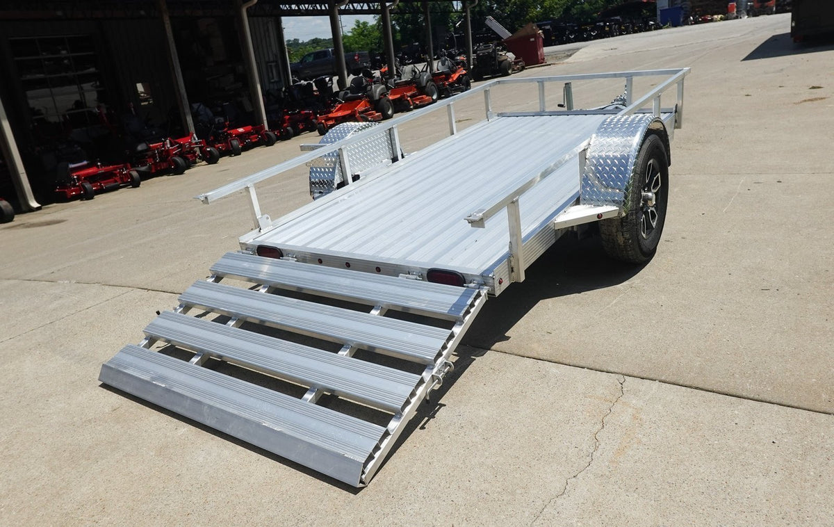 5′ x 10′ Aluminum Utility Trailer with Gate and Mag Wheels – 3500 lb Axle