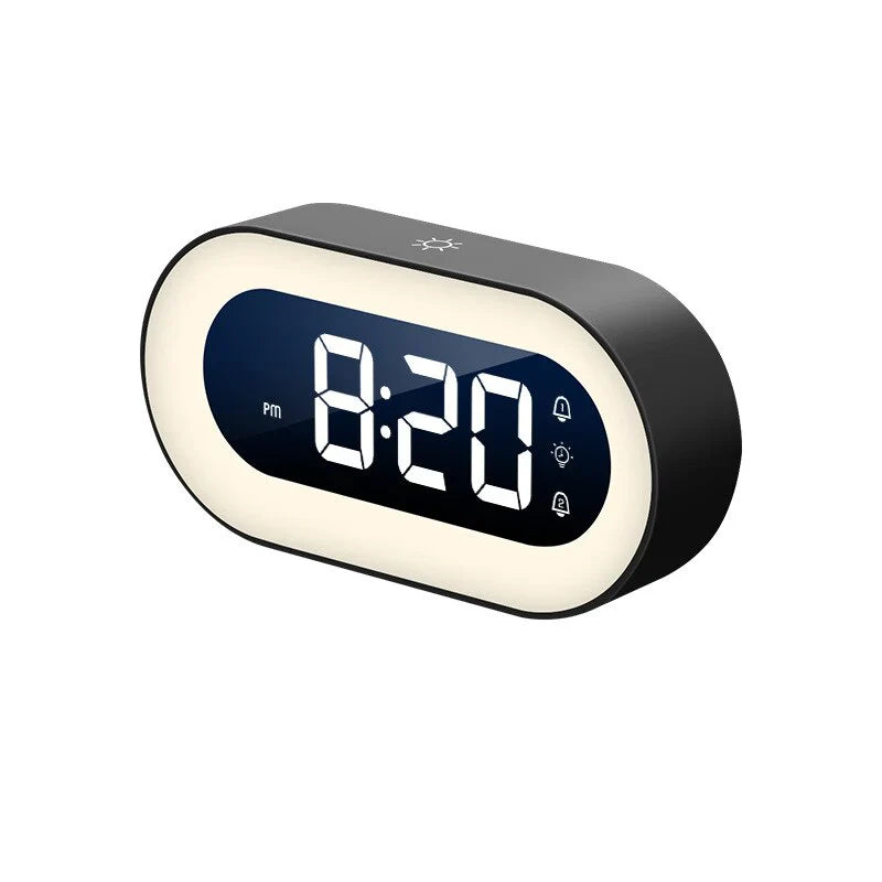 Digital LED Alarm Clock with Night Light, Music Alarm, Dimmable Brightness, Snooze Function – Modern Design 1