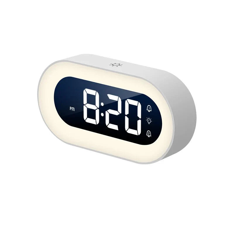 Digital LED Alarm Clock with Night Light, Music Alarm, Dimmable Brightness, Snooze Function – Modern Design 2