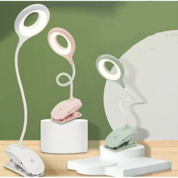 Dimmable Clip-On Reading Lamp with Gooseneck – USB Rechargeable Bedside Reading Light for Adjustable Brightness 2